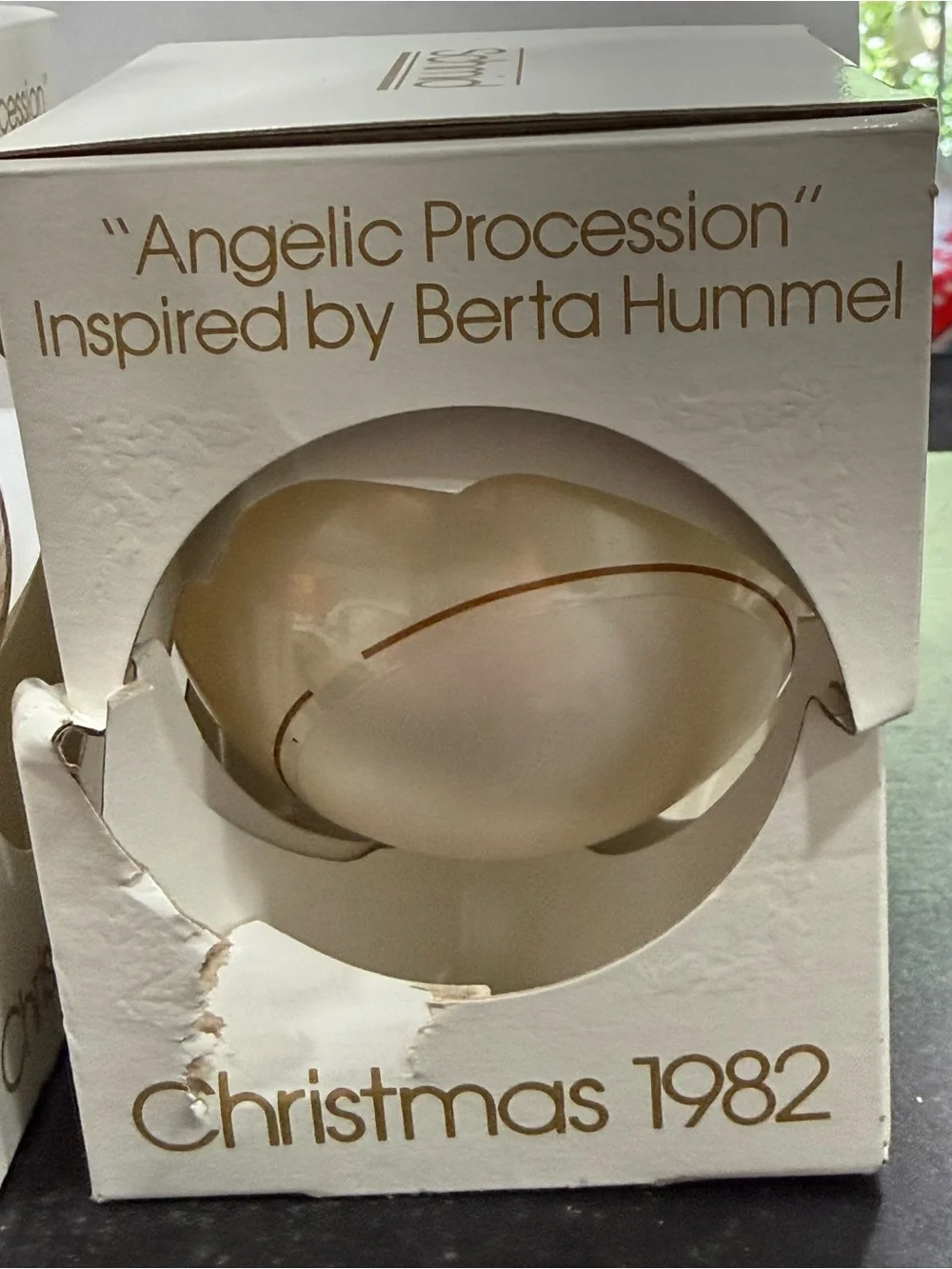 Schmid Berta Hummel Christmas ornament bulb ball 1982 Angelic Procession